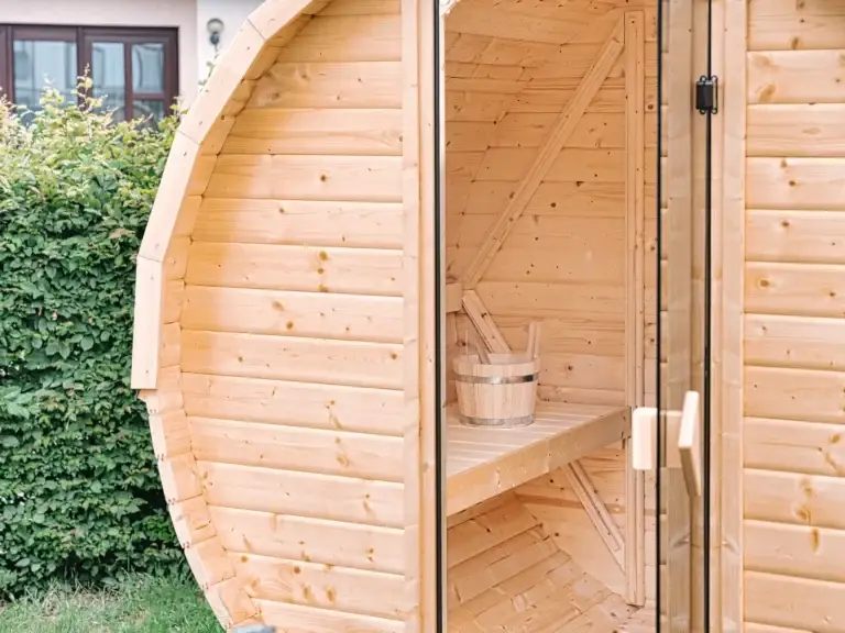 Relaxing time at the finish sauna JADE